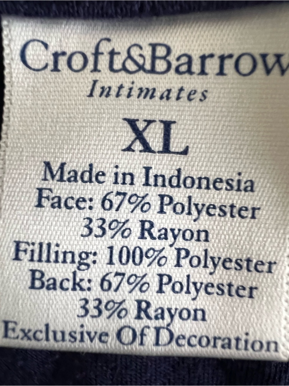 Croft & Barrow Quilted Zip Front Robe - Picture 5 of 5